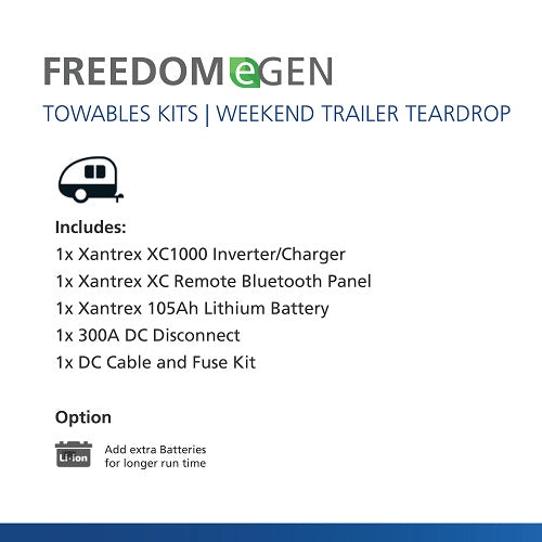 FREEDOM eGEN Towable Kit - Weekend Trailer or Teardrop Trailer